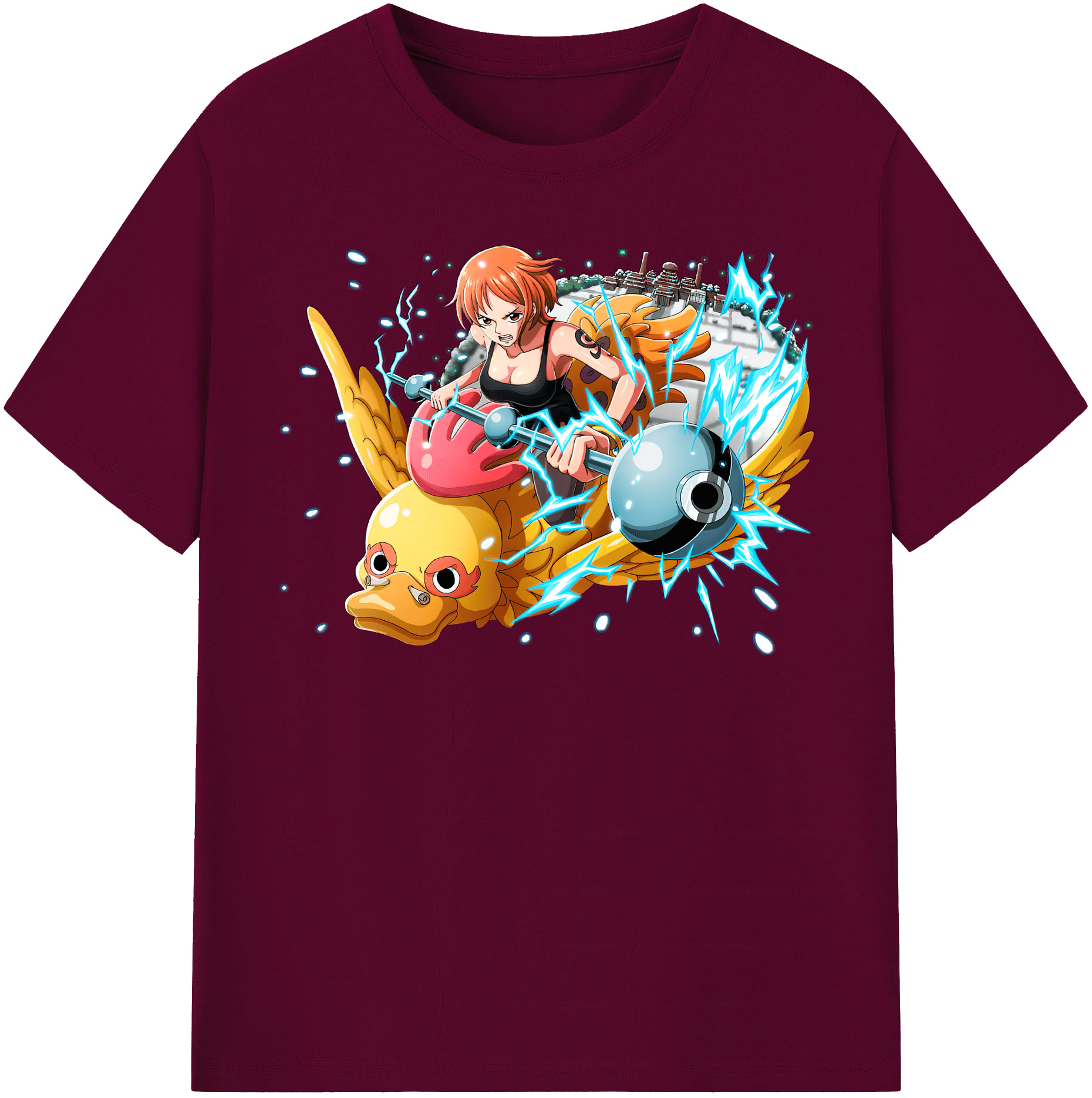 （画像用） ワンピース ナミ ONE PIECE Nami レディースカジュアルプリントTシャツ（綿100％）
